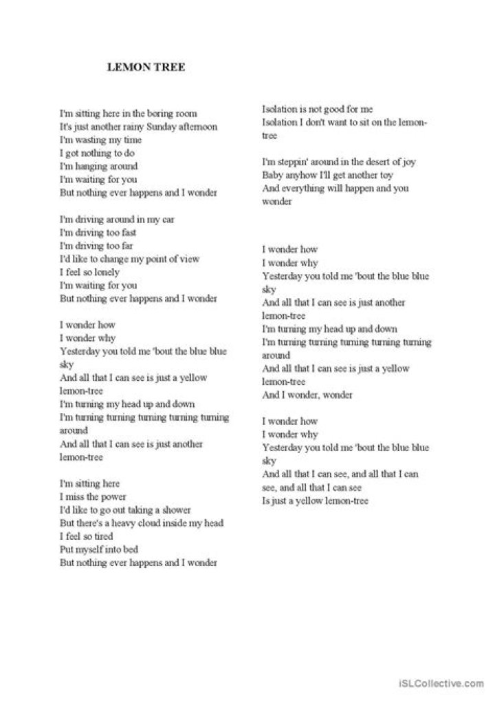 Lemon Lyrics - Lemon Translations