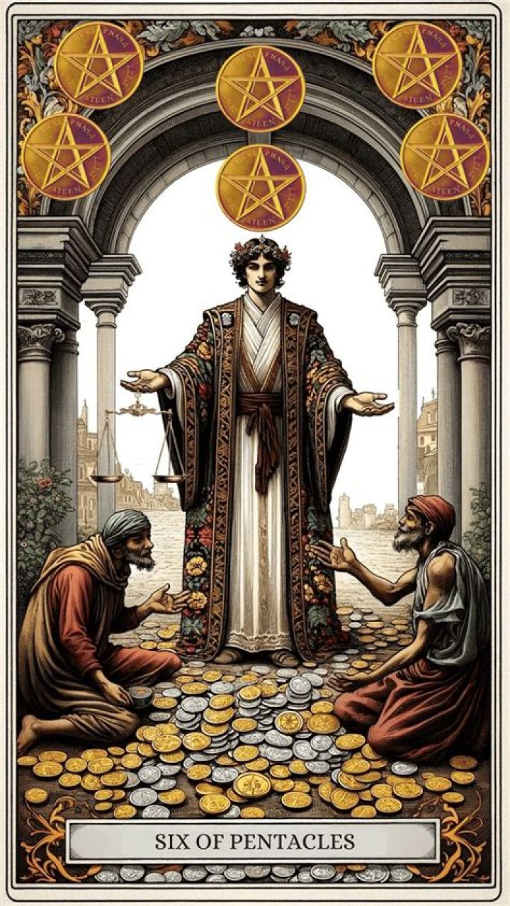Six of Pentacles Tarot Card Meaning